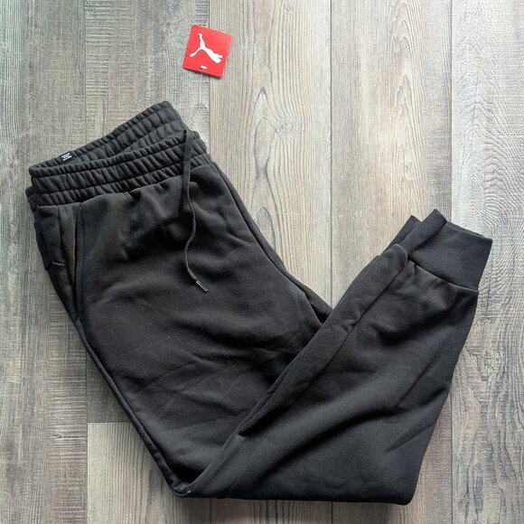 NWT Puma Men's Athletic Essentials Logo Regular Cotton Sweatpants in Black XXL - Picture 8 of 11
